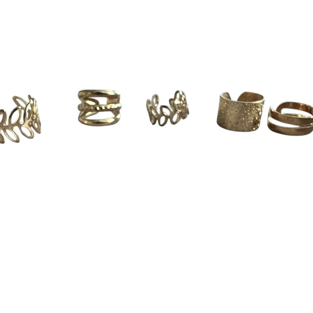 5/$25 Elegant Gold-Tone Ring Set